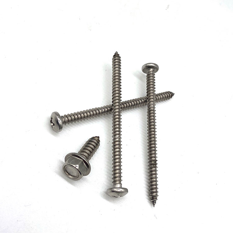 SS 304 316 Pan Head Screw Rostfritt stål Självgängande skruvar